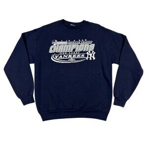 VTG New York Yankees 2001 World Series Champions Blue Sweater Size Large